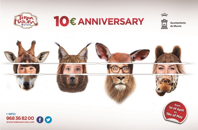 1st April to 19th May Tickets for just 10€ at wildlife park Terra Natura Murcia