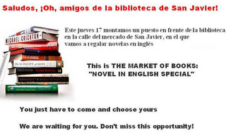 English book market in San Javier library