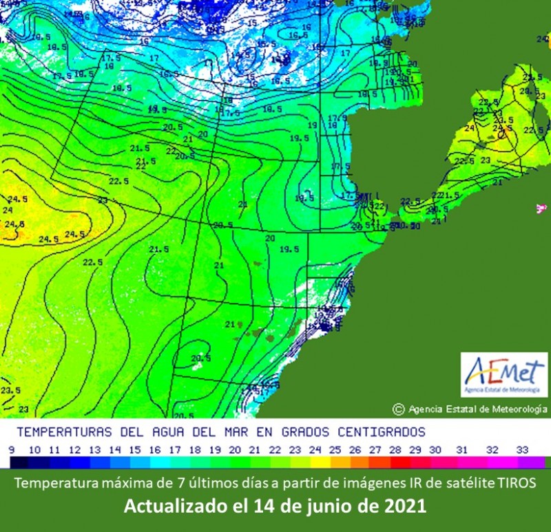 <span style='color:#780948'>ARCHIVED</span> - Temperature of the Mediterranean 22-23 degrees off Valencian coastline