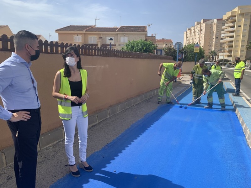 <span style='color:#780948'>ARCHIVED</span> - 6 kilometres of cycle lane in La Manga improved with weather resistant paving