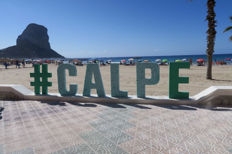 <span style='color:#780948'>ARCHIVED</span> - Sign made from plastic dragged from Mediterranean sea erected at Calpe beach