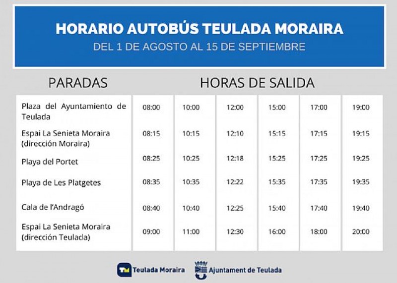 <span style='color:#780948'>ARCHIVED</span> - Free bus route to the beaches of Teulada