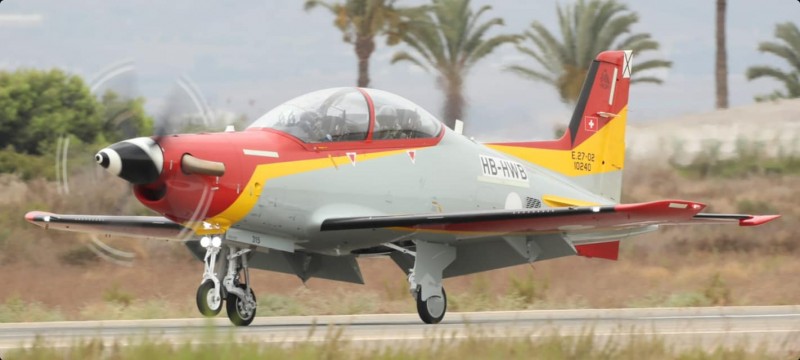 <span style='color:#780948'>ARCHIVED</span> - Two new Swiss Pilatus trainers arrive at San Javier Air Academy to replace veteran C-101