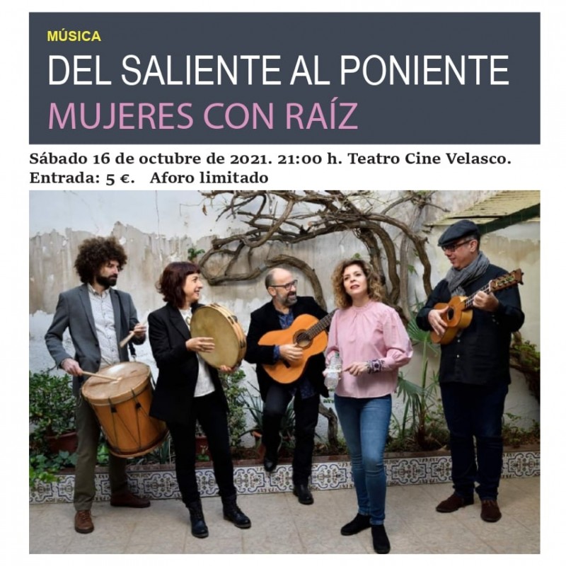 <span style='color:#780948'>ARCHIVED</span> - Concert by Mujeres con Raíz in Alhama de Murcia: October 16