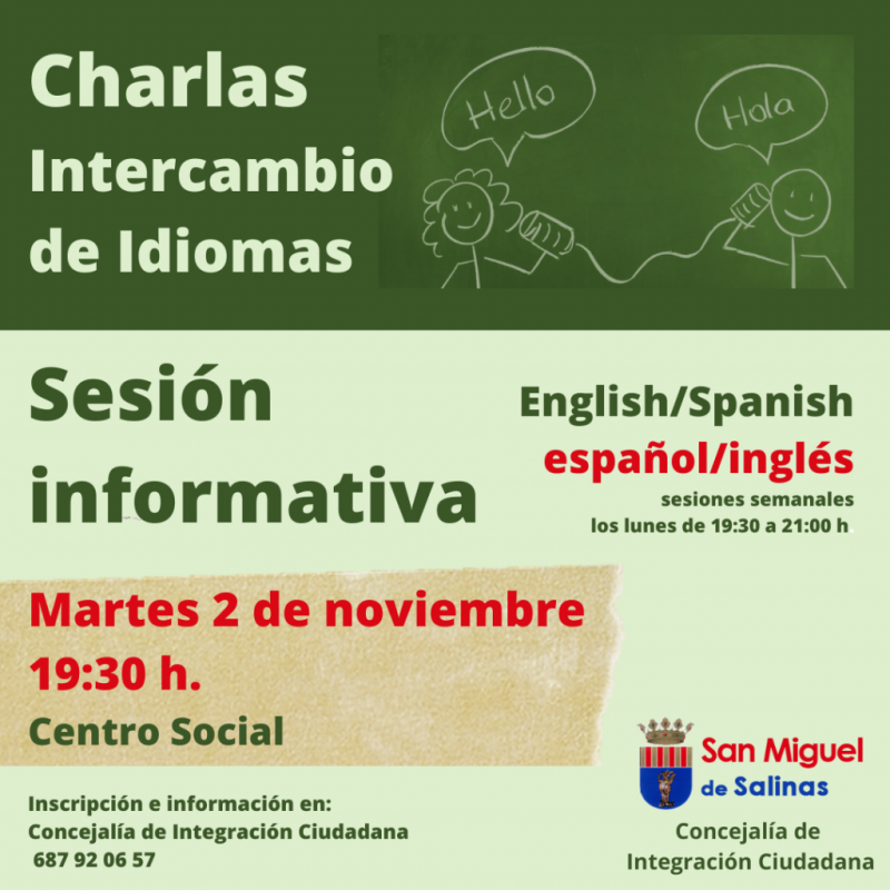 <span style='color:#780948'>ARCHIVED</span> - Language exchange meetings for expats in San Miguel de Salinas