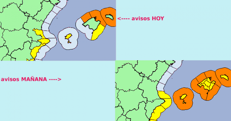 <span style='color:#780948'>ARCHIVED</span> - Yellow alert for storms and showers in Alicante: November 5 to 7