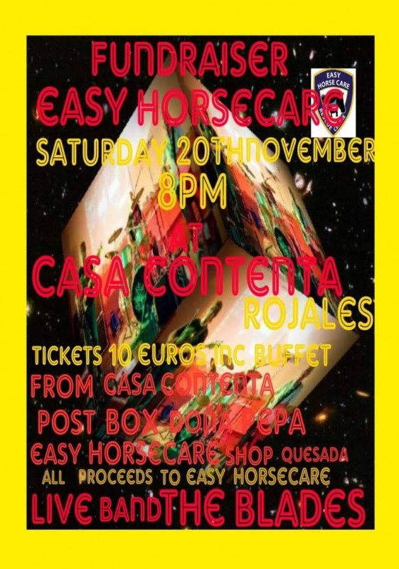 <span style='color:#780948'>ARCHIVED</span> - Fundraiser in aid of Costa Blanca horse rescue centre: November 20