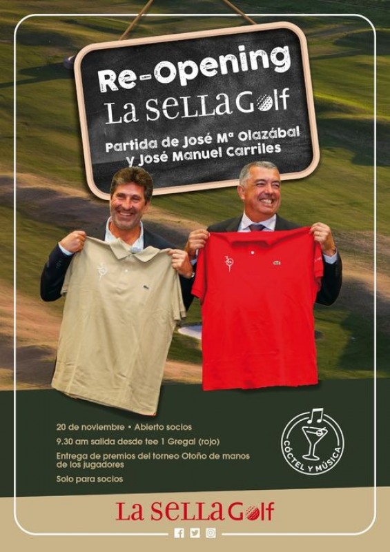 <span style='color:#780948'>ARCHIVED</span> - Anniversary and reopening tournament at La Sella Golf in Denia: November 20