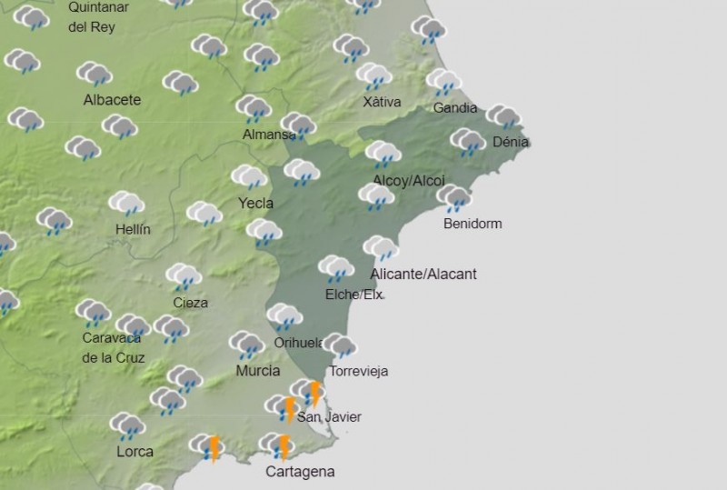 <span style='color:#780948'>ARCHIVED</span> - Rain, wind and snow in Alicante from Thursday onwards: weather forecast March 2-8