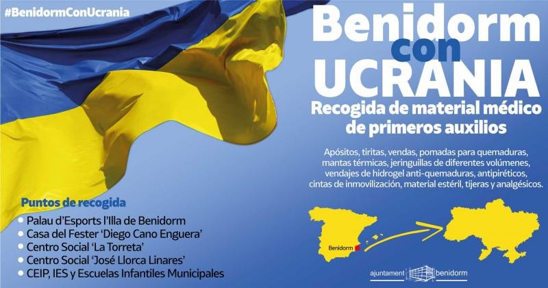 <span style='color:#780948'>ARCHIVED</span> - Benidorm begins collecting medical aid for Ukraine