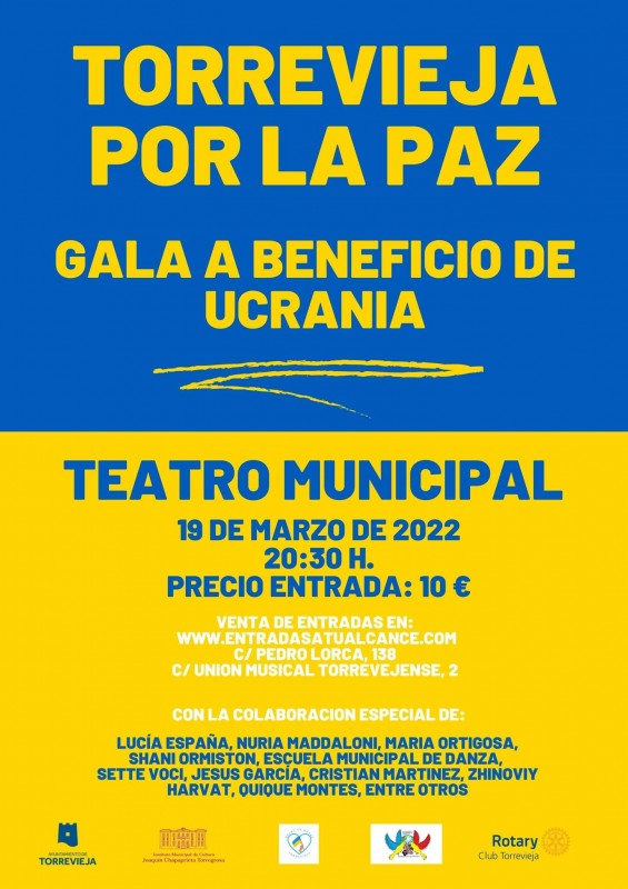 <span style='color:#780948'>ARCHIVED</span> - Torrevieja to host charity peace gala in support of Ukraine: March 19