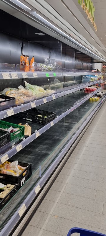 <span style='color:#780948'>ARCHIVED</span> - Spanish supermarket shelves empty: transport strike and Ukraine crisis cause stock shortage