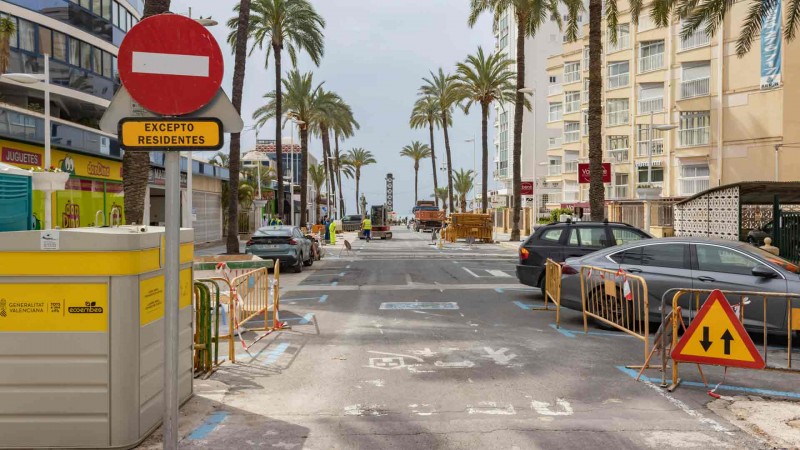 Benidorm begins road renovations at Levante beach