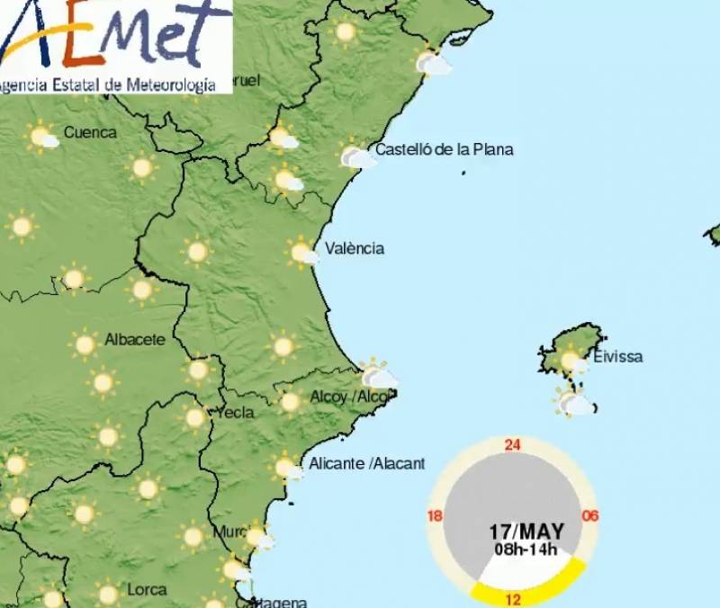 <span style='color:#780948'>ARCHIVED</span> - Mercury set to soar with highs of up to 33 degrees: Alicante weather May 16-19