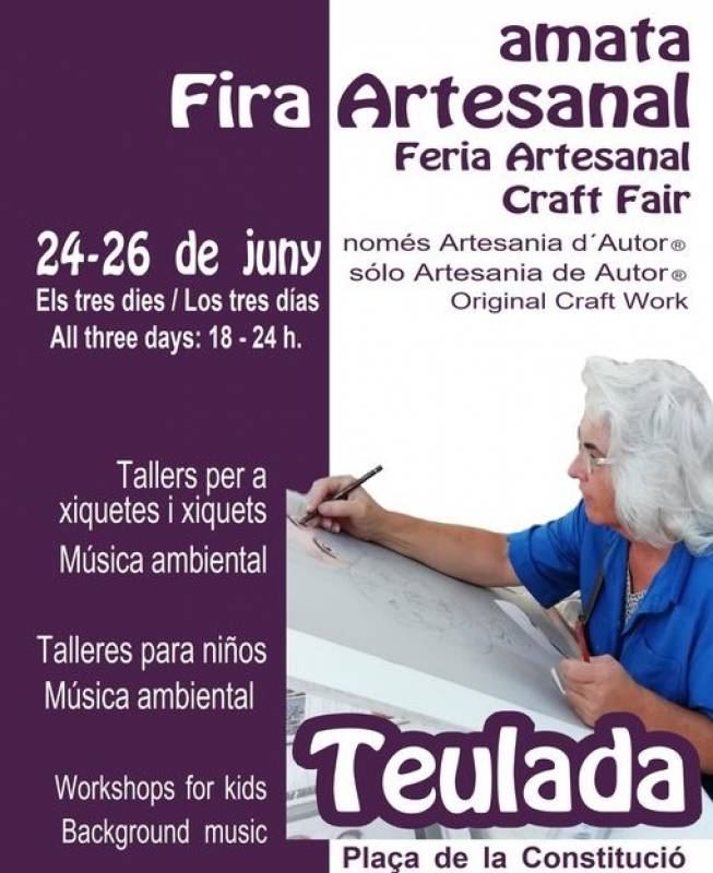 <span style='color:#780948'>ARCHIVED</span> - Teulada Moraira Art and Craft Fair: June 24-26