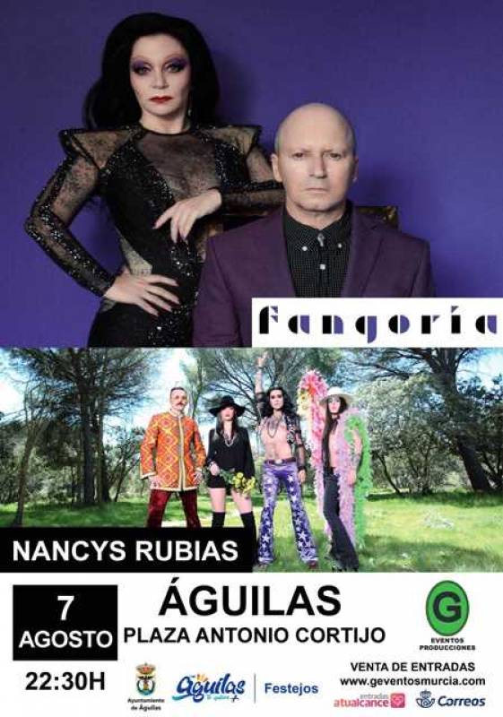 <span style='color:#780948'>ARCHIVED</span> - August 17 Open air concert with Fangoria y Las Nancys Rubias in Aguilas