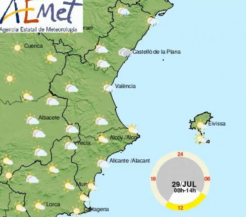 <span style='color:#780948'>ARCHIVED</span> - Scorching highs of 35 degrees with cloudy intervals: Alicante weekend weather July 28-31