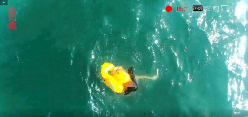 <span style='color:#780948'>ARCHIVED</span> - WATCH: Dramatic footage of drone saving young woman swept out to sea in Alicante