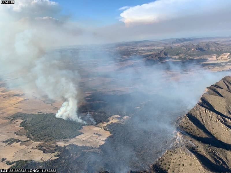 <span style='color:#780948'>ARCHIVED</span> - Lightning strike starts horrendous forest fire in Jumilla