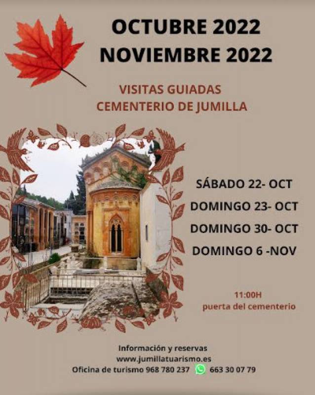 <span style='color:#780948'>ARCHIVED</span> - October 22 Free guided tour of the cemetery of Jumilla