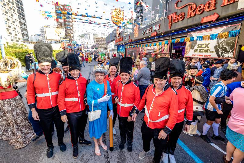 <span style='color:#780948'>ARCHIVED</span> - Almost 45,000 Brits, locals and other tourists pack the streets for Benidorm Fancy Dress Party