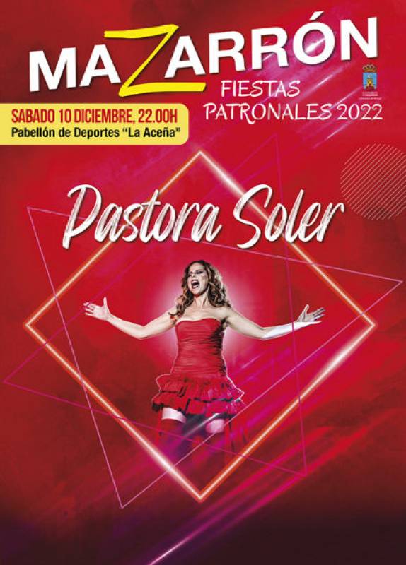 <span style='color:#780948'>ARCHIVED</span> - December 10 Pastora Soler live in concert at 22.00 during the Mazarron Fiestas Patronales