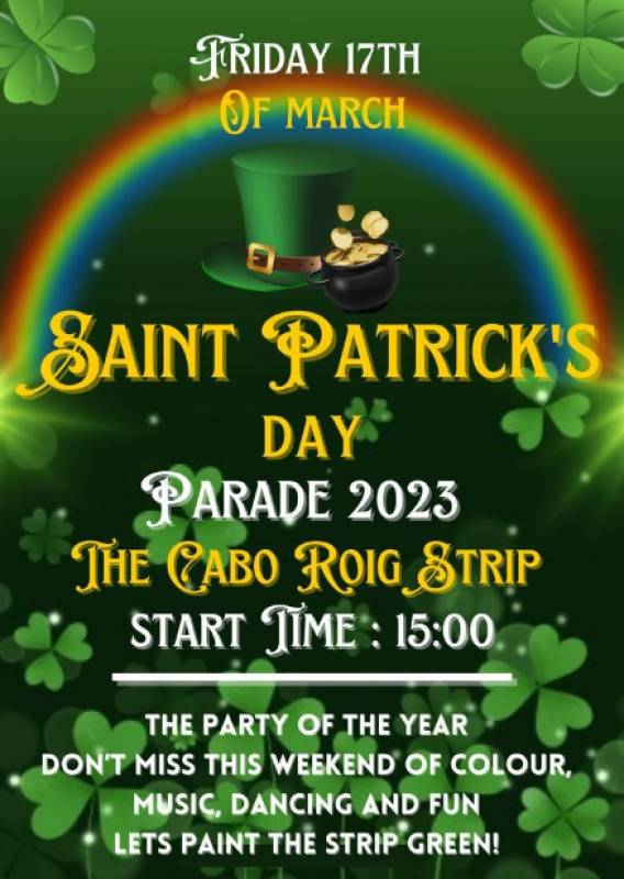 <span style='color:#780948'>ARCHIVED</span> - March 17 Cabo Roig hosts its unmissable St Patricks Day Parade