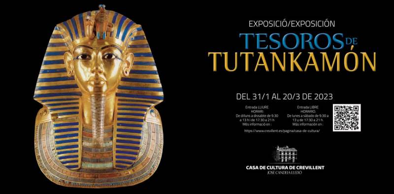 Until March 20 FREE Treasures of Tutankhamun exhibition in Crevillente