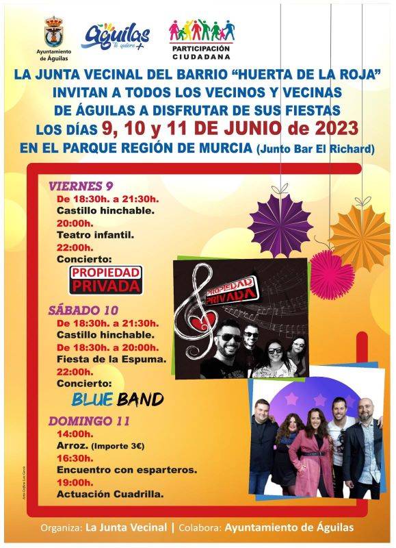 June 9-11 Live music, good food and fun at the Aguilas fiestas