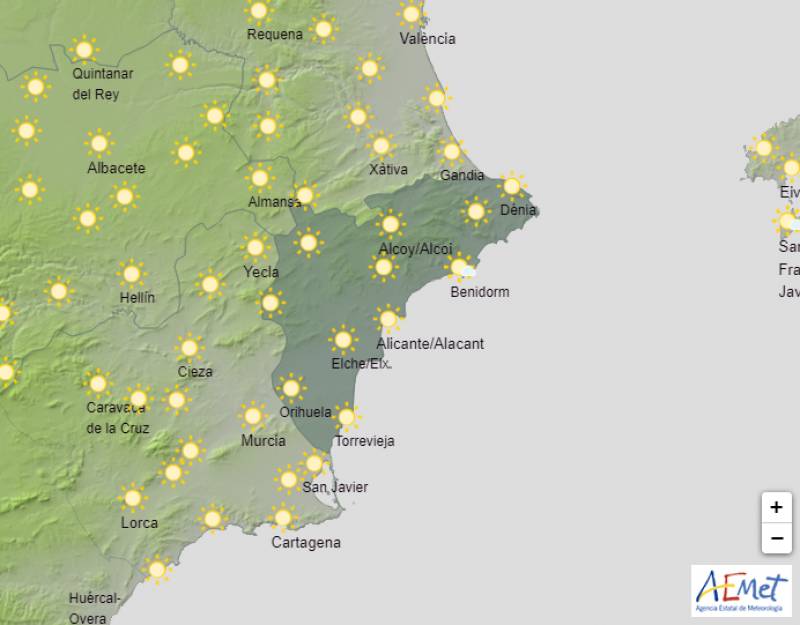 Hot weekend ahead with alerts for high temps: Alicante weather forecast August 17-20