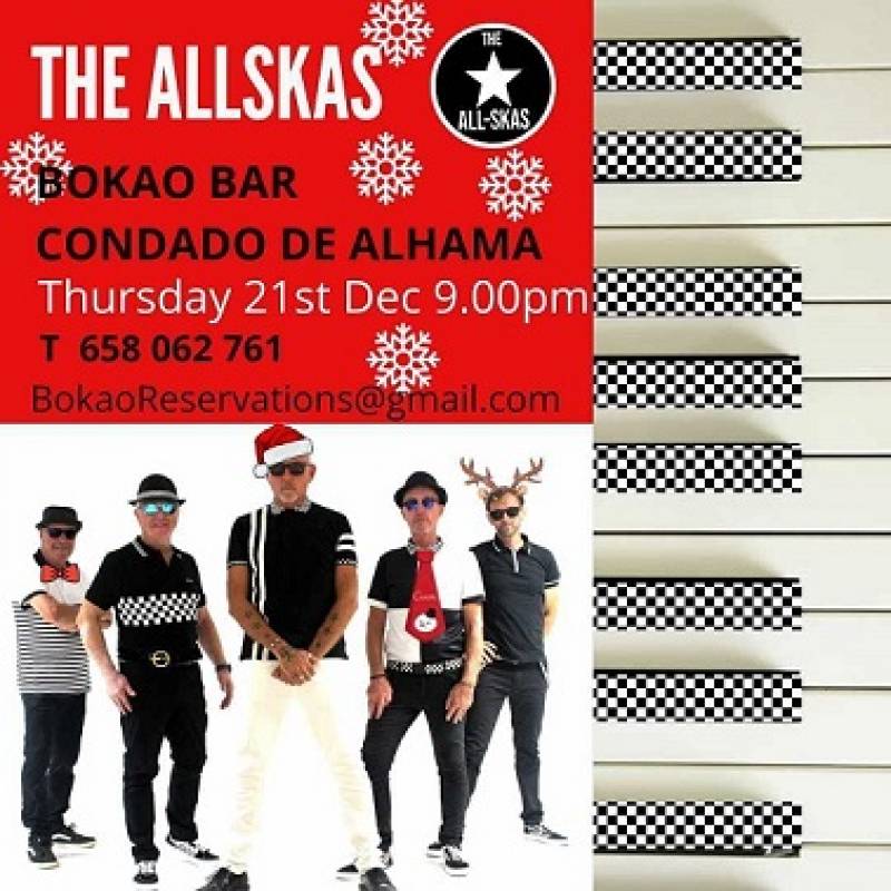 December 21 Turkey and Tinsel followed by the All-Skas at the Bokao Bar, Condado de Alhama Golf Resort