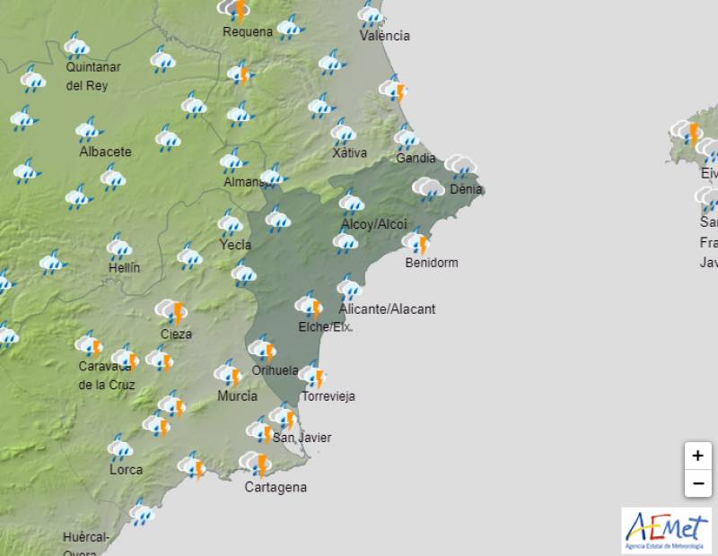 More heavy rain and storms: Alicante weather forecast Sept 18-21