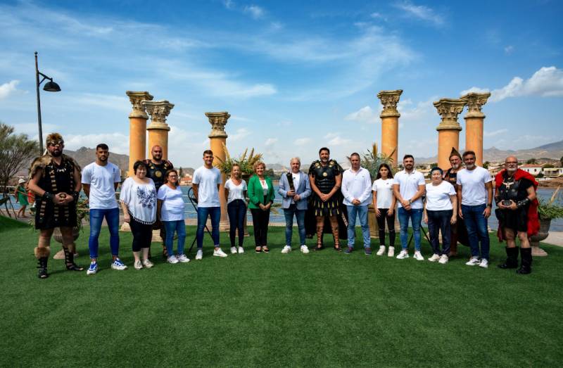 The Sacred Flame of the 2023 Carthagineses y Romanos Cartagena fiestas arrives from Mazarron