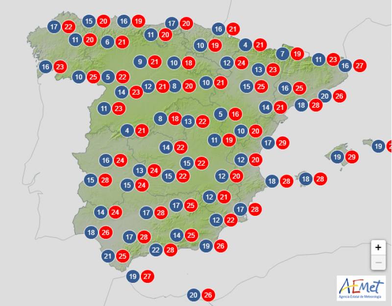 Temperatures begin to fall this weekend: Spain weather forecast Oct 12-15