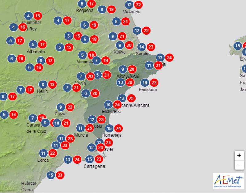 Orange alert for gale-force winds and stormy seas: Alicante weather forecast Oct 19-22