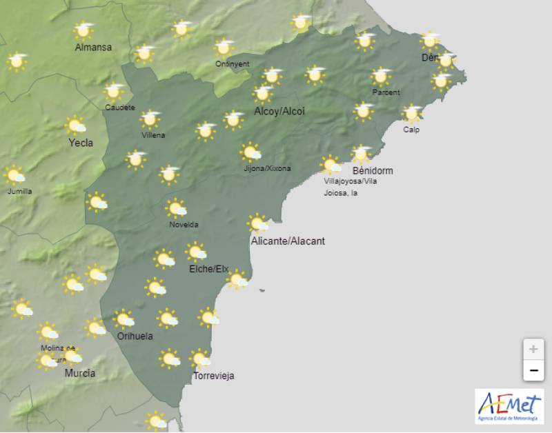 Spring-like temperatures return: Alicante weather forecast November 9-12