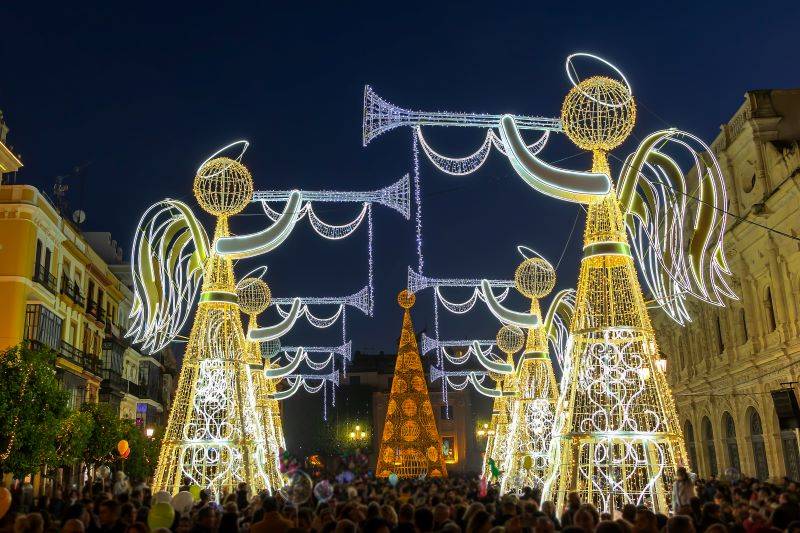 See the Seville Christmas lights and loads of musical and light shows 2023