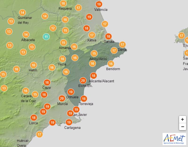 Breezy but bright: Alicante weather forecast Nov 23-26
