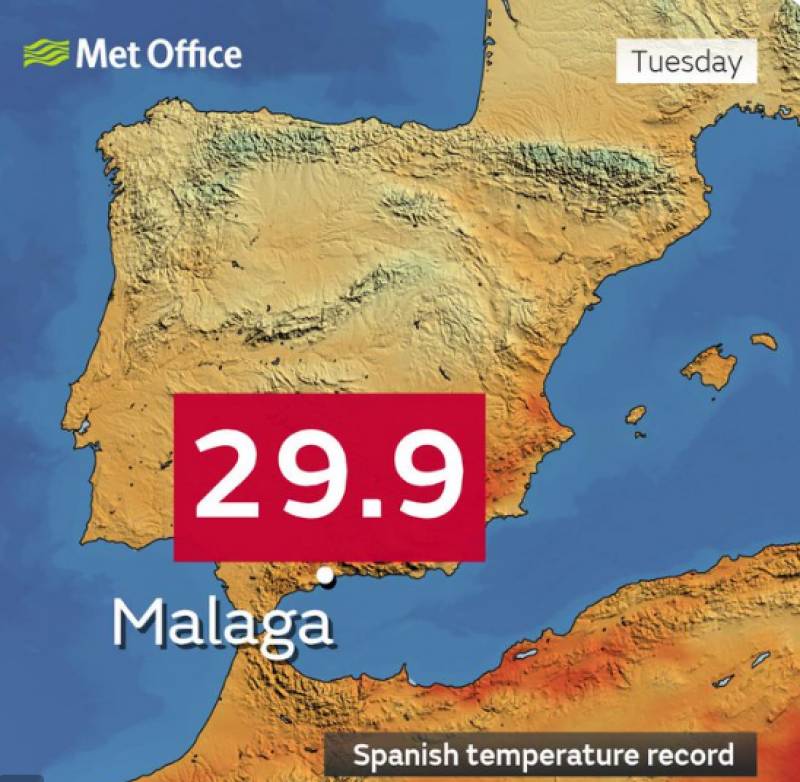 Spanish city reaches highest December temperature of all time
