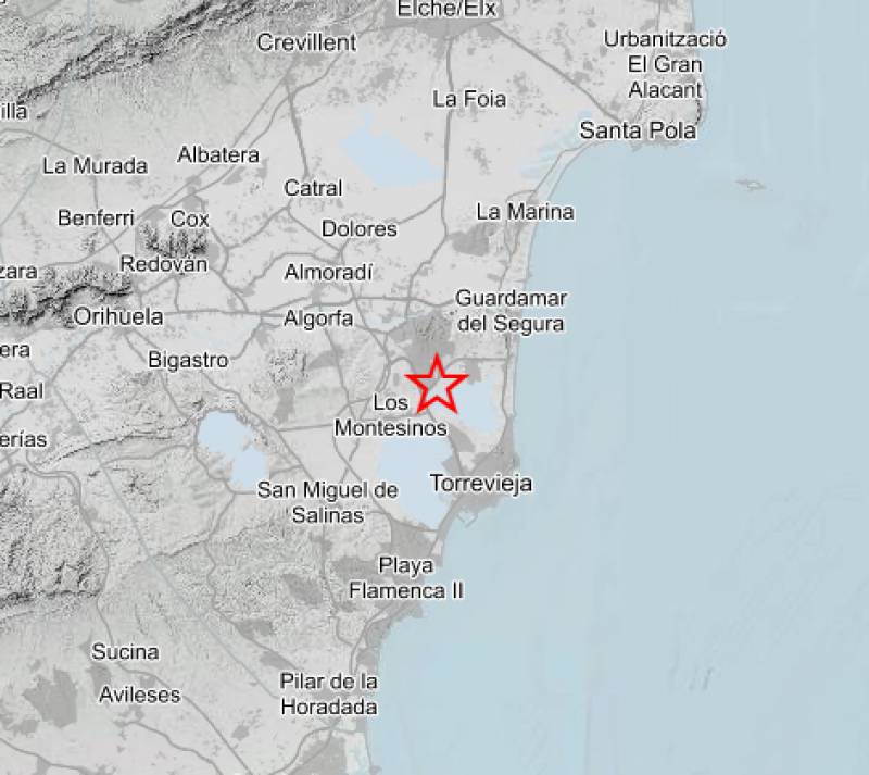 Magnitude 2.4 earthquake in Los Montesinos, Alicante
