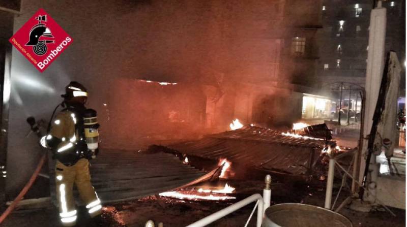 WATCH: Benidorm city centre building consumed in flames