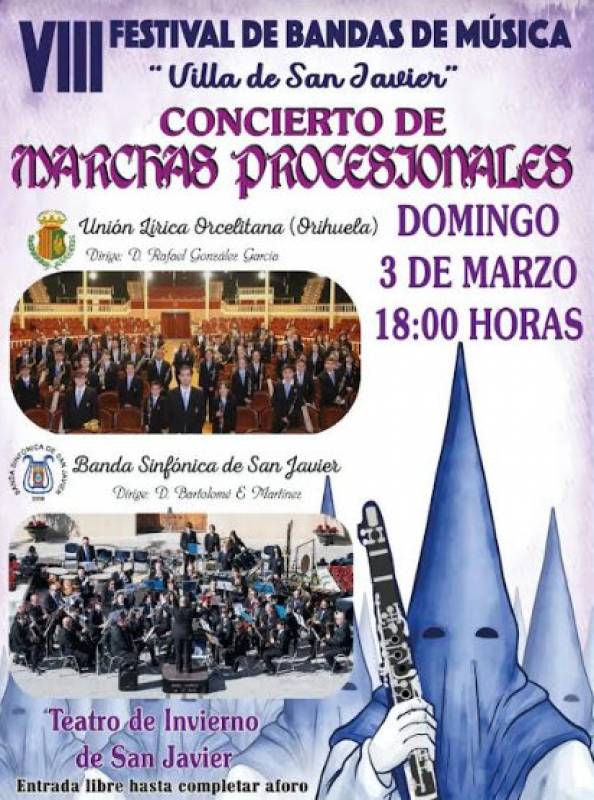 March 3 Free Semana Santa music concert in San Javier