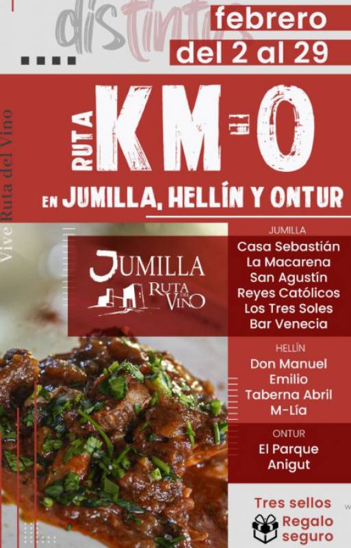 Until February 29 Km0 tapas treats at hostelries affiliated to the Jumilla Wine Route