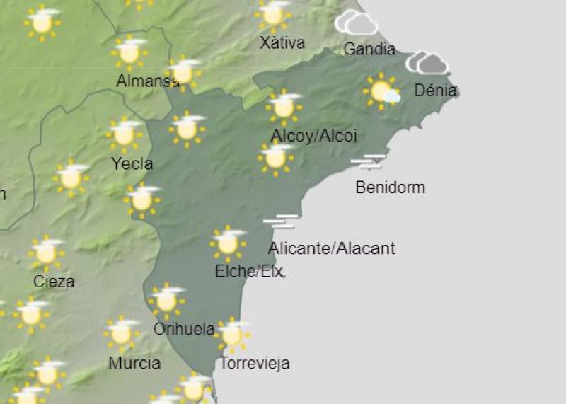 Some wind and rain as we head into spring: Alicante weather forecast March 18-21