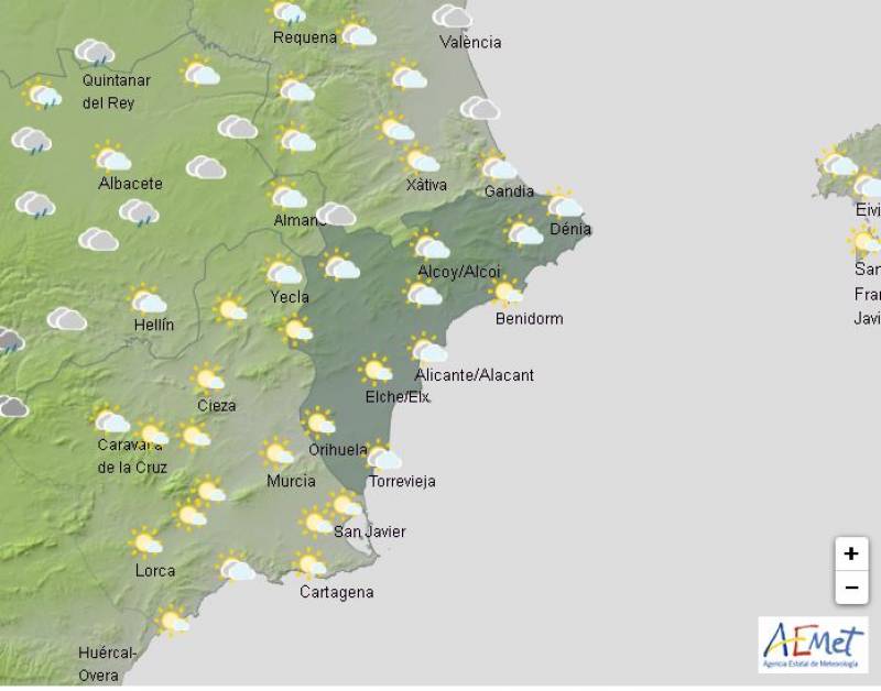 Sunshine and showers: Alicante weather forecast March 25-28