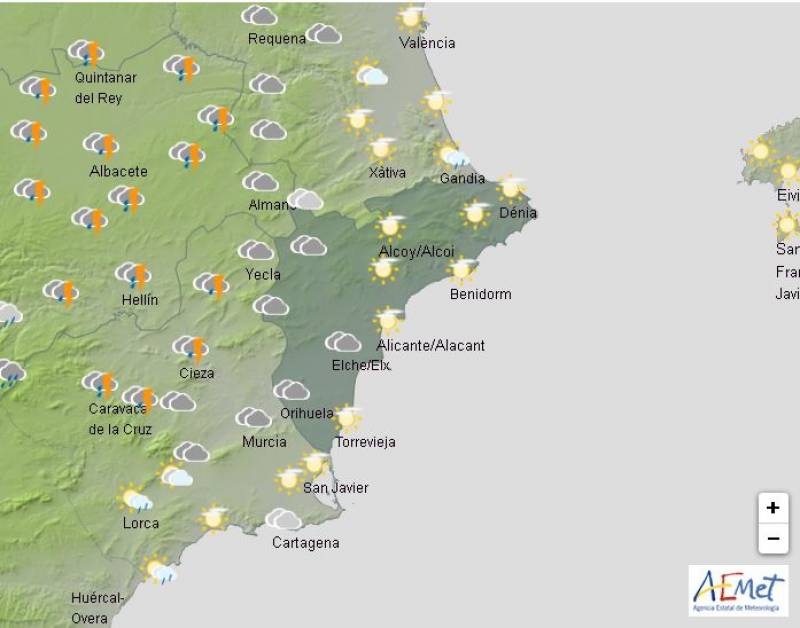 The rain returns this Easter weekend: Alicante weather forecast Mar 28-Apr 1