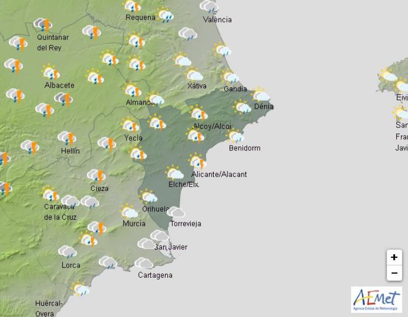 The rain returns this Easter weekend: Alicante weather forecast Mar 28-Apr 1