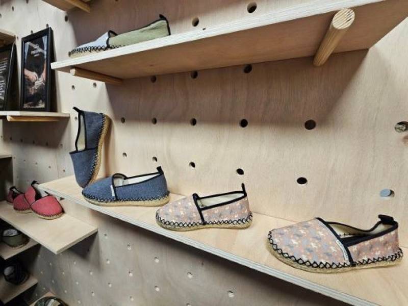 Caravaca brand Peregrina espadrilles sells shoes for Holy Jubilee Year