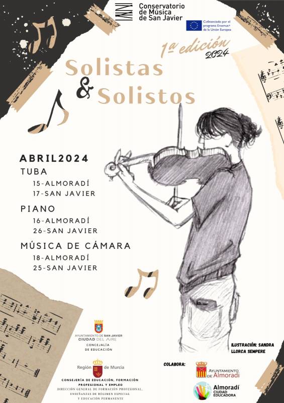 April 17, 25 and 26 Conservatorio students offer free classical concerts in San Javier