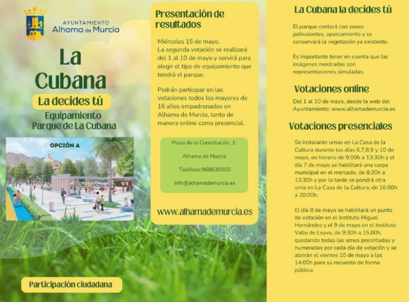 Vote to decide on the new facilities for La Cubana park in Alhama